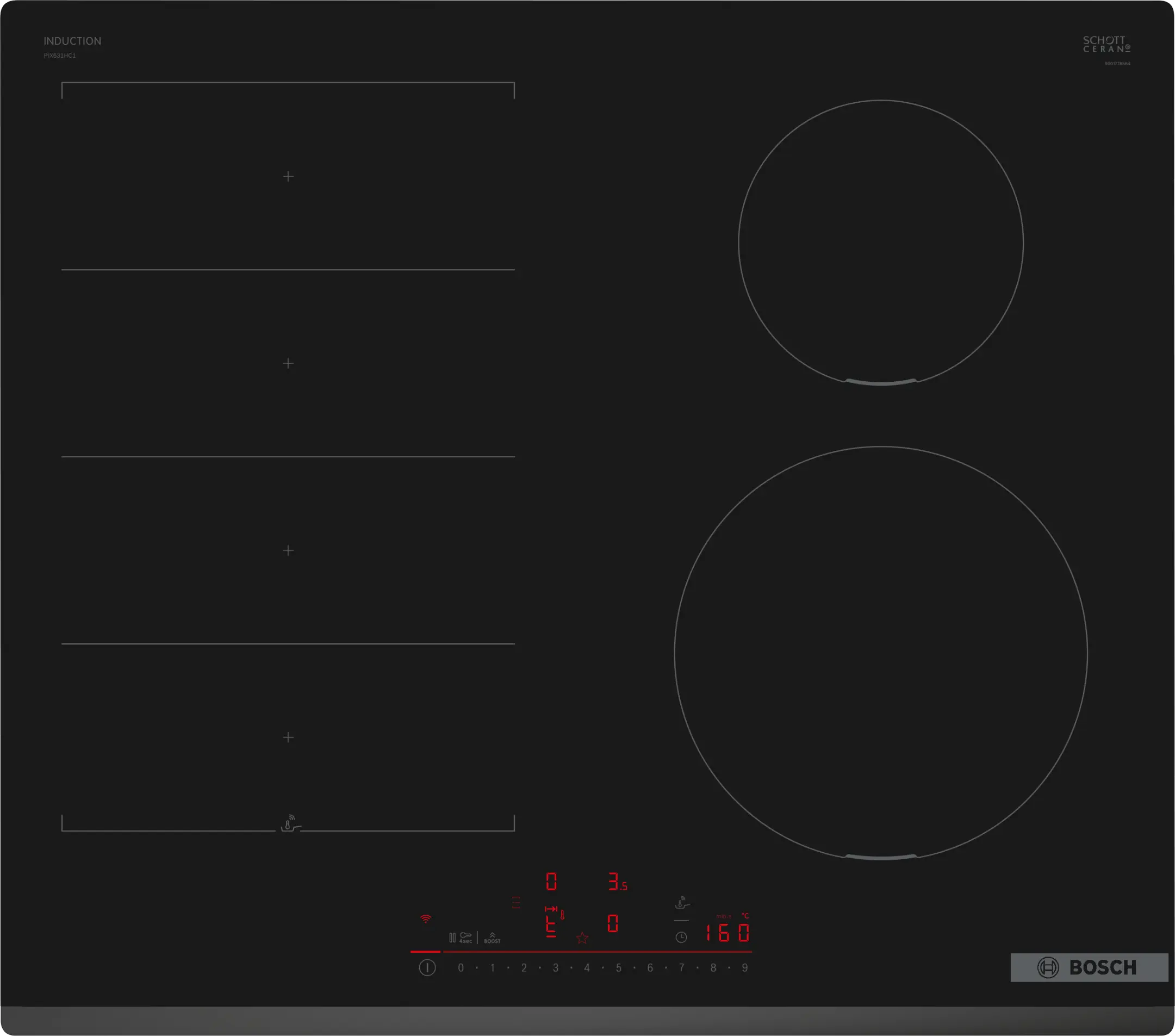 Bosch Series 6 60cm Induction Hob, Built-in