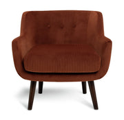 Habitat Nellie Velvet Chair — Rust Orange