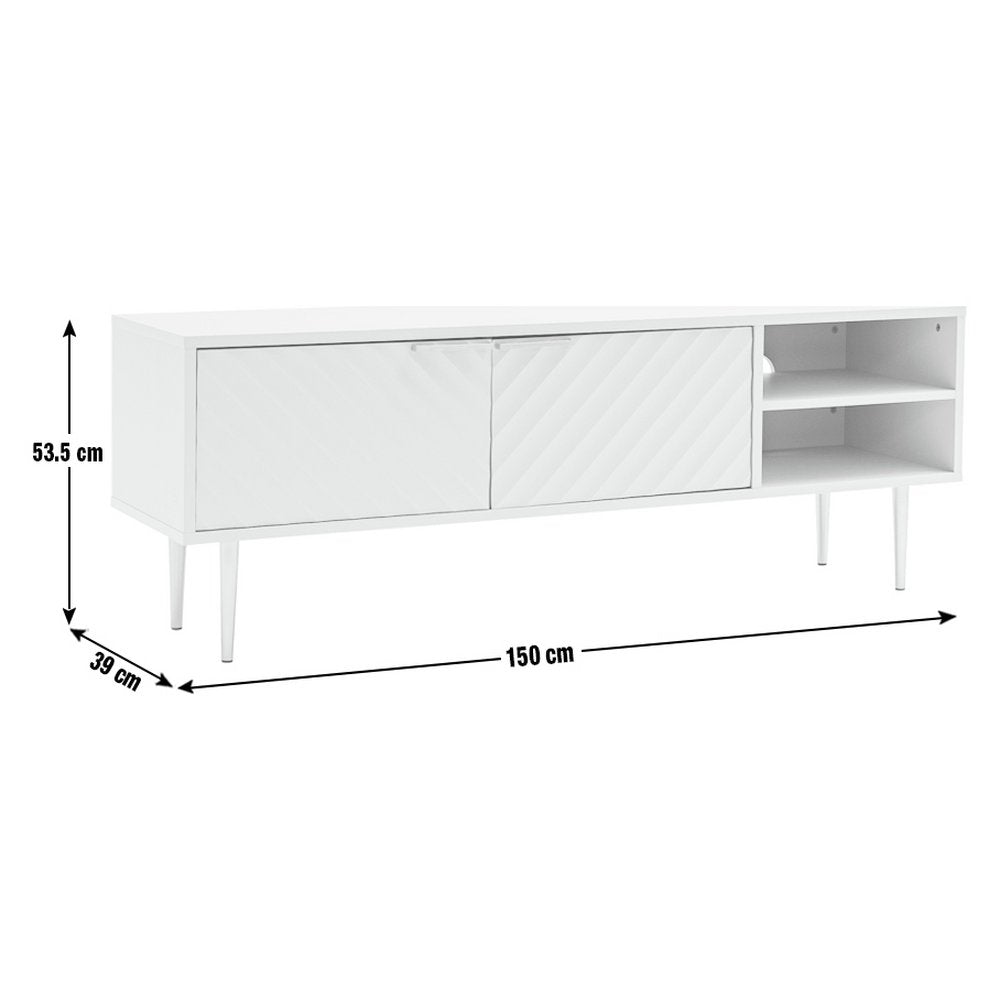 Habitat Oti 2 Door TV Unit 150cm - Champagne