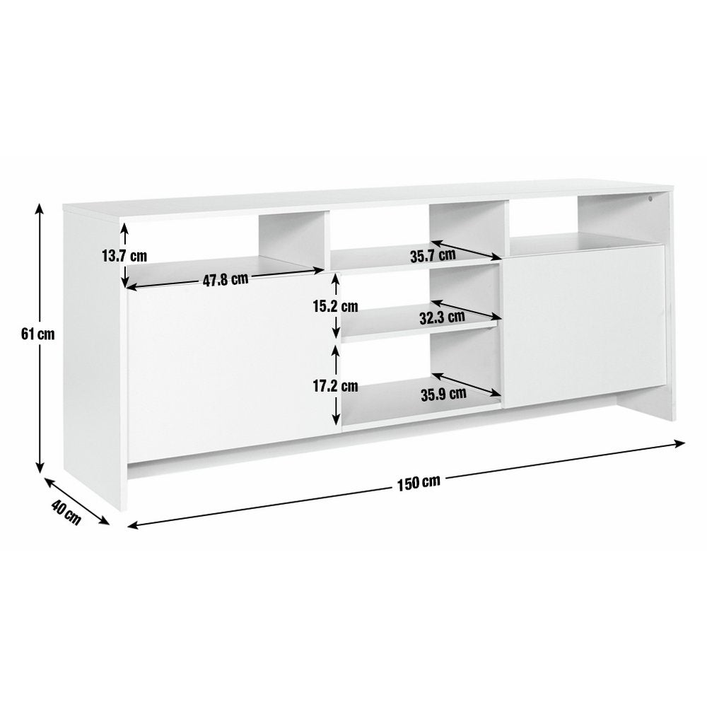 Habitat Turin 2 Door Extra Large TV Unit 150cm, Oak Effect