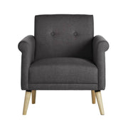 Argos Home Evie Fabric Armchair in a Box, Charcoal