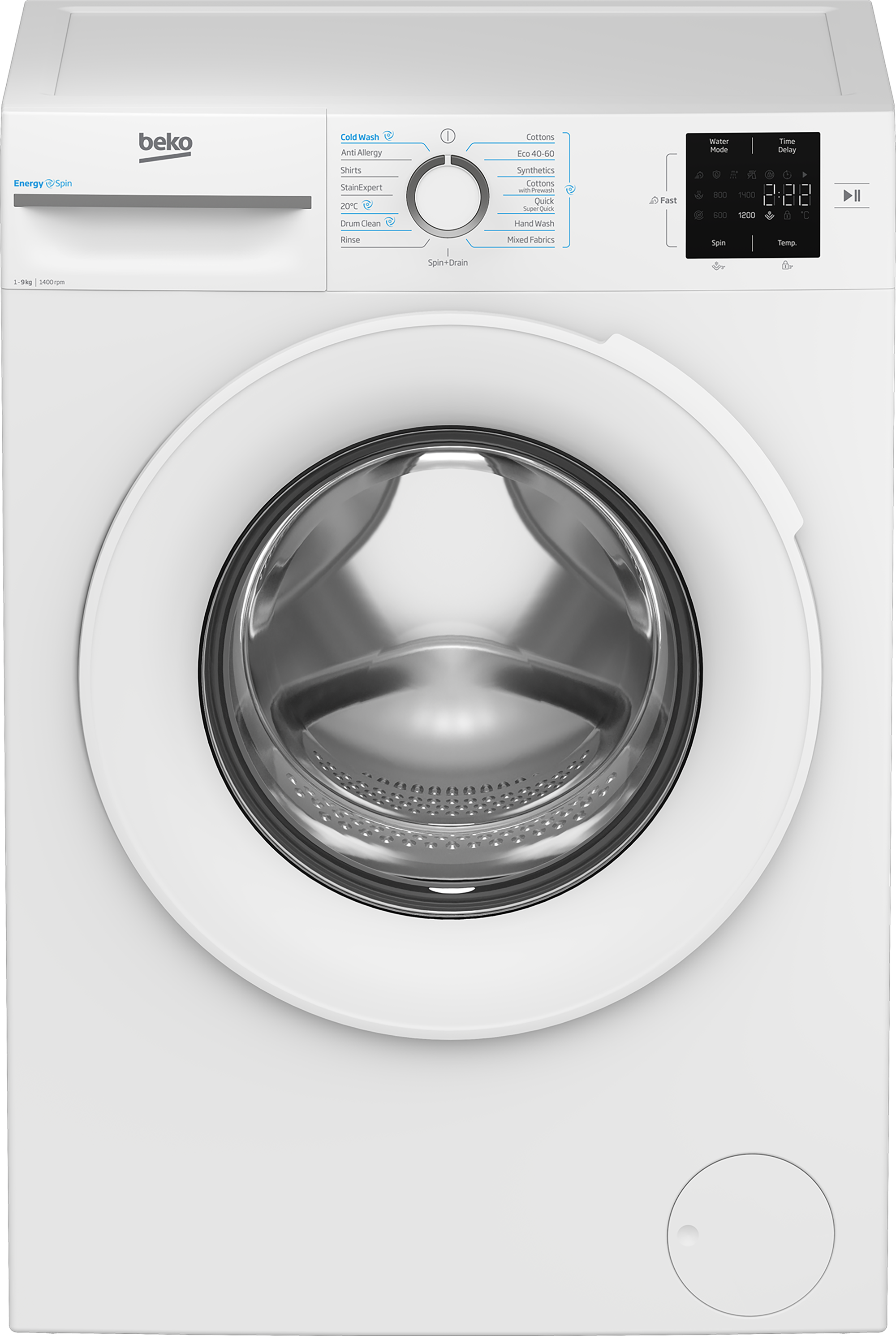 Beko EnergySpin BM3WT3941W 9kg 1400 Spin Washing Machine