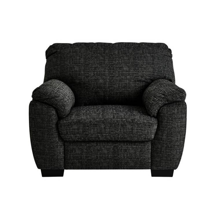 Argos Home Milano Fabric Armchair, Charcoal