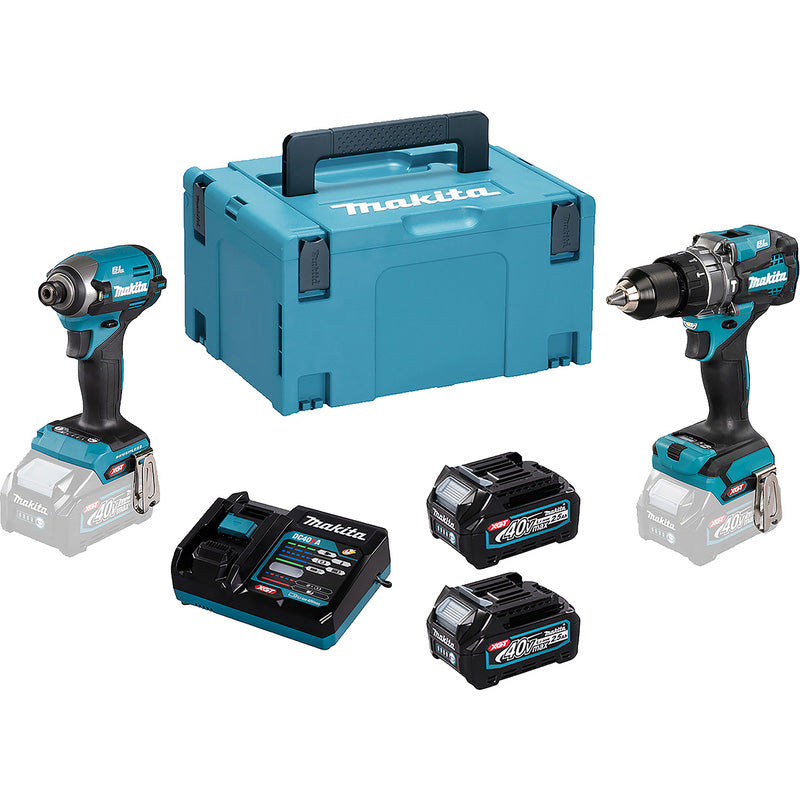 Makita XGT 40V Max Brushless Twin Pack, 2 x 2.5Ah Batteries