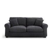 Argos Home Lisbon Fabric 3 Seater Sofa, Charcoal