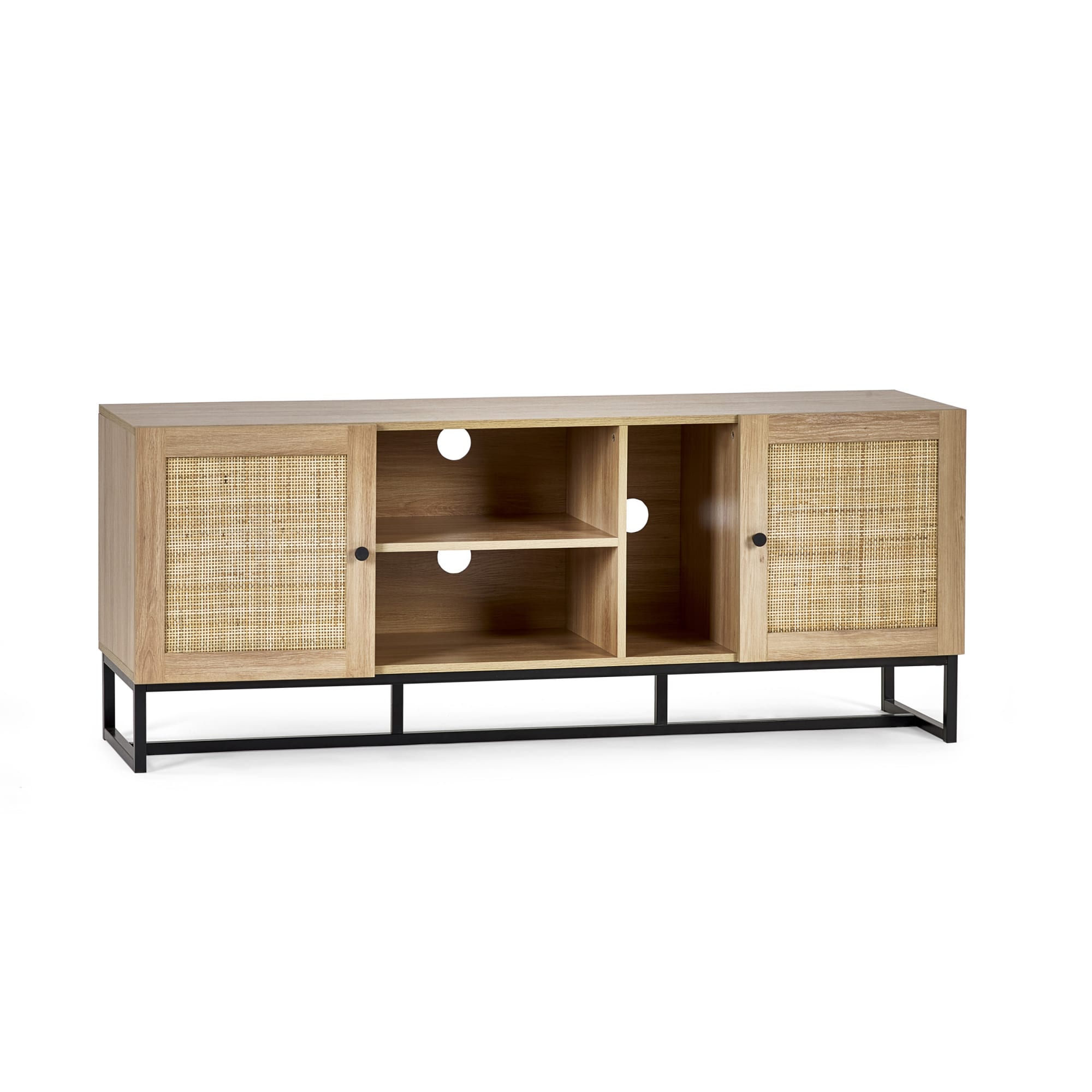 Julian Bowen Padstow 2 Door TV Unit 150cm - Natural Oak