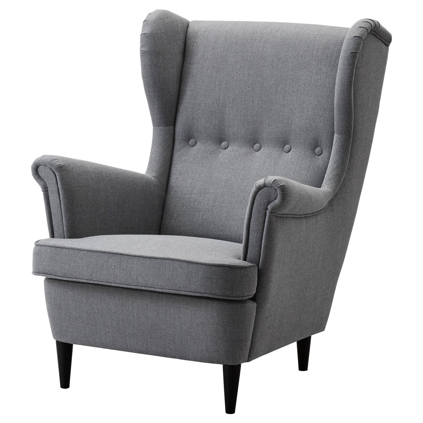 IKEA STRANDMON — fauteuil à oreilles, Nordvalla gris foncé